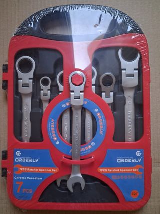 Set 7 Chiavi Cricchetto Snodate Chrome Vanadium