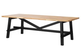 Mesa Comedor Madera y Metal Negra