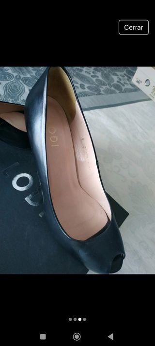 Zapatos Lodi Peep Toe Negros Talla 38