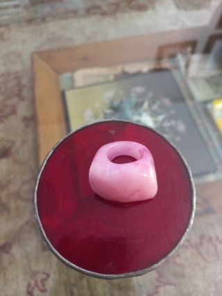 Anillo piedra rosa