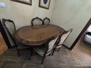 Conjunto Muebles Salón Madera Oscura Clásico