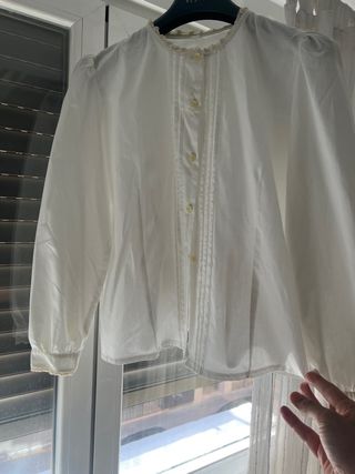 Blusa Baturra Blanca T. 4 (7-10 años) 