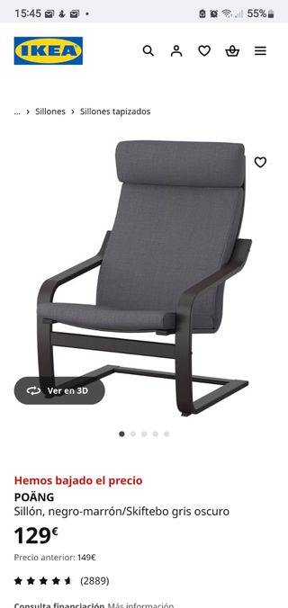 Sillón y puff IKEA Pöang
