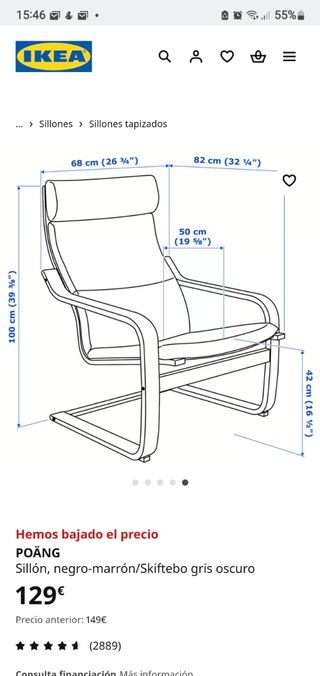 Sillón y puff IKEA Pöang