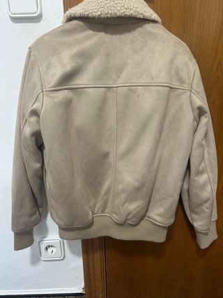 Chaqueta Zara Niño Beige Borrego