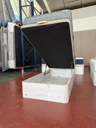 Canapé Blanco y colchón Flex Galaxy 90x190