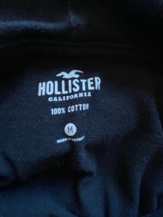 Sudadera Hollister Negra con Logo de Gaviota