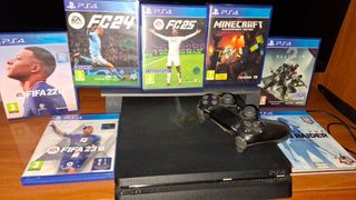 Consola PS4 Slim 1TB + Mando un lote video juegos