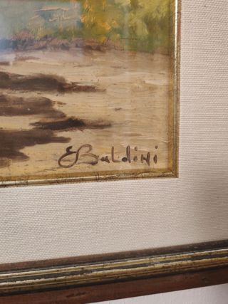 Quadro con cornice in legno