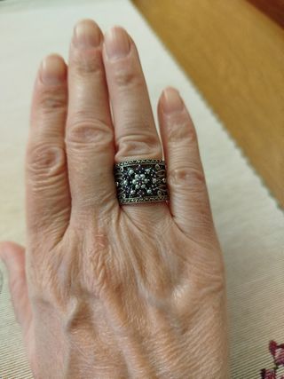 Anello Argento Ametiste e Perle