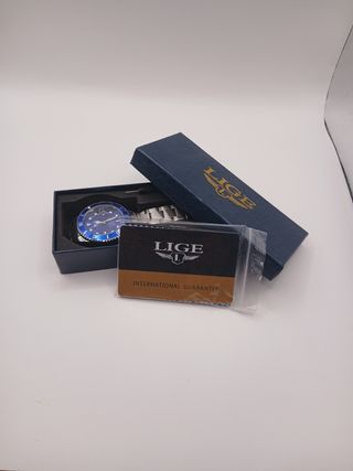 Reloj Lige Azul y Plateado