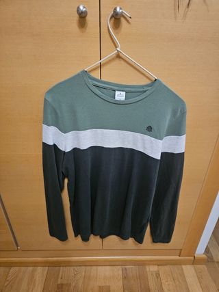 Camiseta verde y blanca Talla S