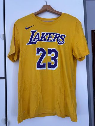 Camiseta Nike Lakers 23 Amarilla