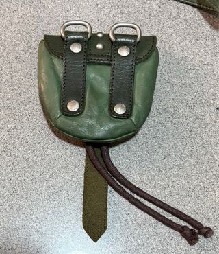 Monedero Diesel Piel y Pelo Marrón Verde