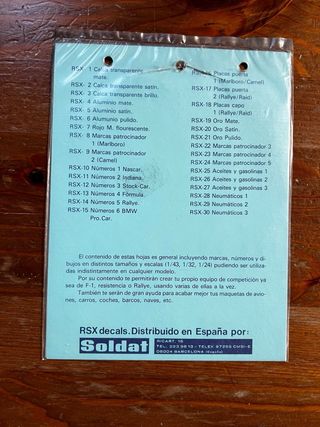 adesivi per modellino auto RSX numeri rossi 