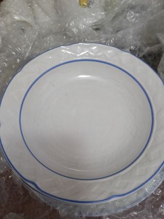 TODO 40 EUROS. Plato de cerámica con frutas y flor