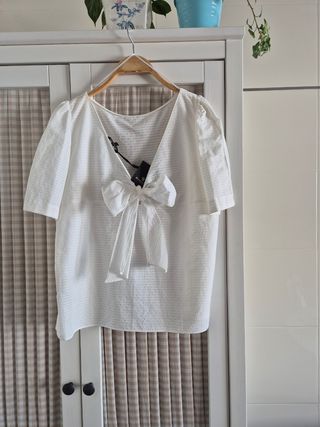 Blusa Massimo Dutti Blanca