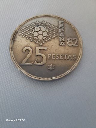 MONEDA 25 PESETAS MUNDIAL 82 ESTRELLA 81