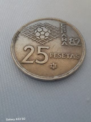 MONEDA 25 PESETAS MUNDIAL 82 ESTRELLA 81
