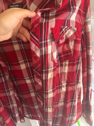 Chaqueta Katrebec cuadros roja