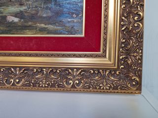 Cuadro Lienzo Grande Barcos y Casas