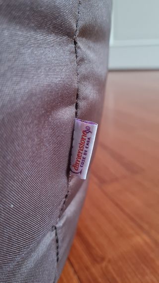 Pouf morbido marrone come nuovo, dagli tu la forma