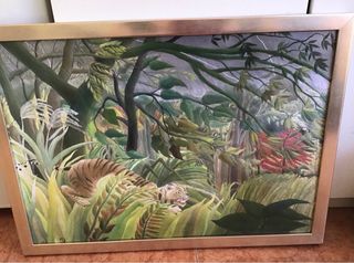 Cuadro de tigre en la selva de Henri Rousseau