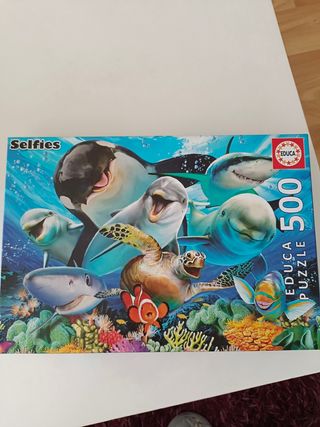 Puzzle Educa 500 piezas Selfies Animales Marinos