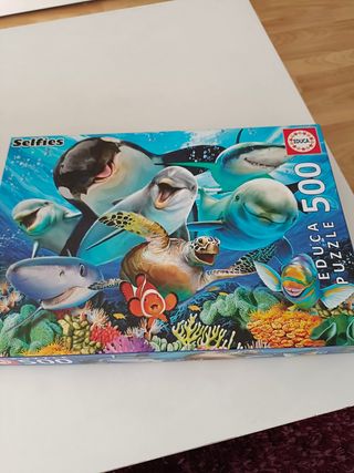 Puzzle Educa 500 piezas Selfies Animales Marinos