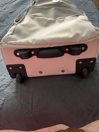 Mochila de viaje con ruedas gris claro con ruedas
