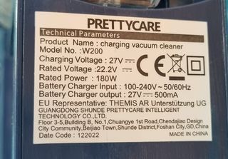 Aspiradora Pretty Care con luz LED