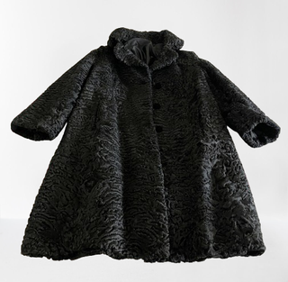 Abrigo Astracán Negro Talla 40 Peletería