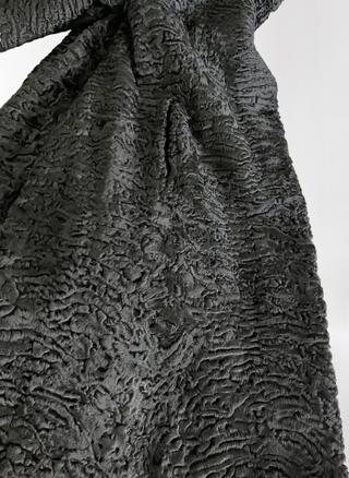 Abrigo Astracán Negro Talla 40 Peletería