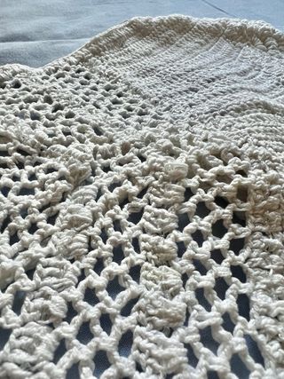 Top Crochet Blanco sin Mangas