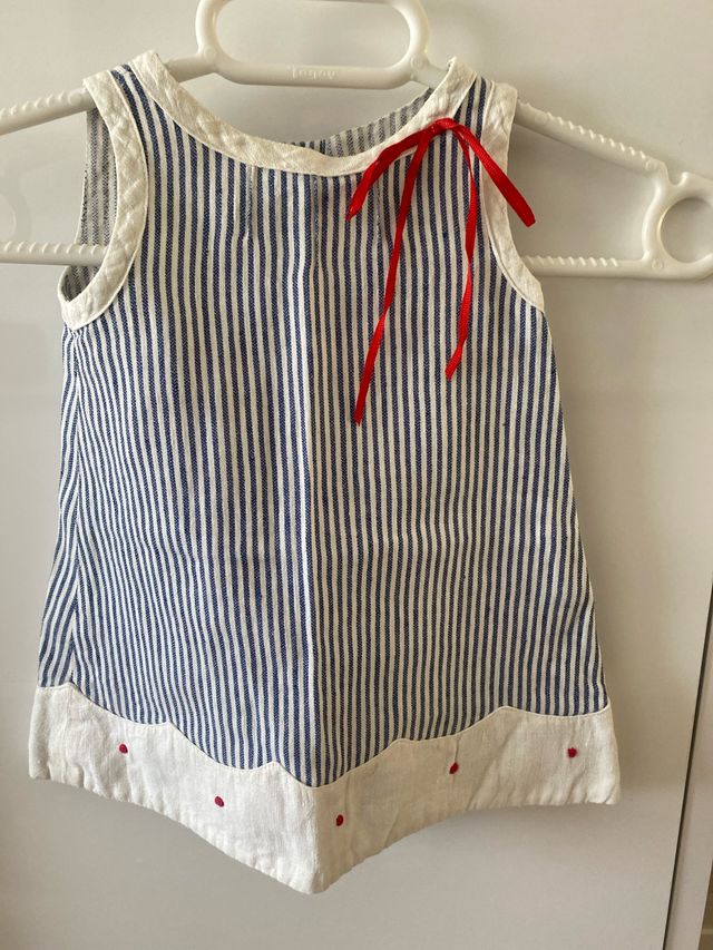 Vestido Nanos 6 meses rayas azules