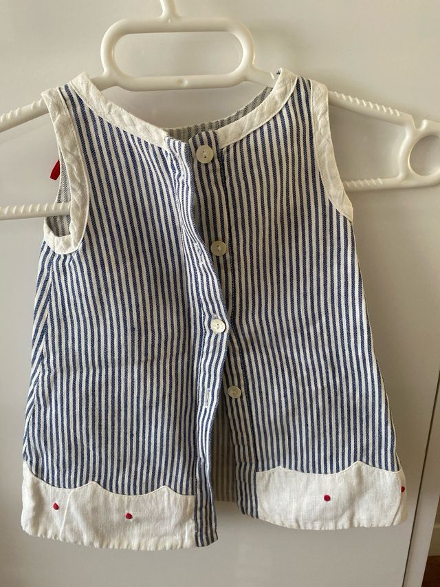 Vestido Nanos 6 meses rayas azules