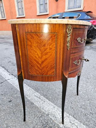 Console cassettiera Napoleone III antica marmo