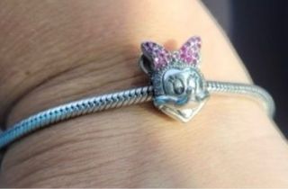Charm abalorio Mickey Minnie Plata pulsera Pandora