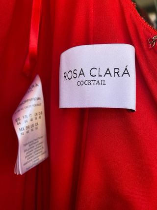 Vestido Rosa Clará invitada rojo