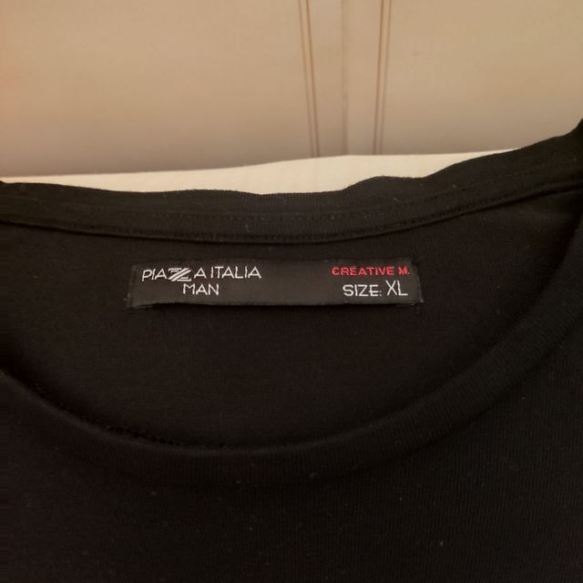 Piazza Italia Maglietta T-shirt Uomo Rock Nero XL