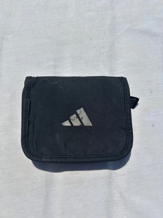 Portafoglio Adidas con cerniera vintage nero