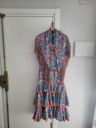 Traje de flamenca estampado floral