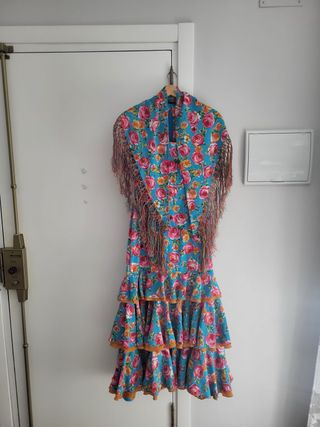 Traje de flamenca estampado floral
