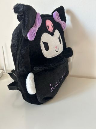 Zaino peluche Kuromi nero e viola