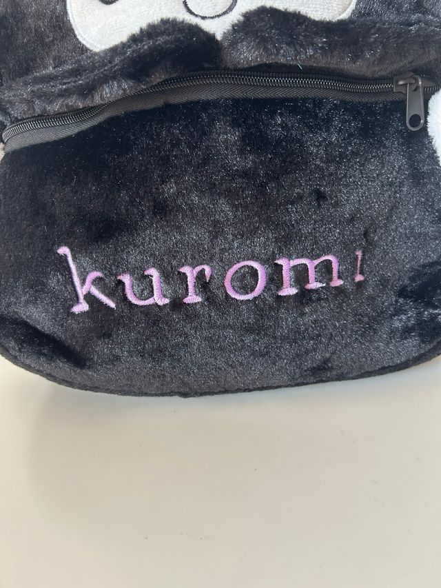 Zaino peluche Kuromi nero e viola