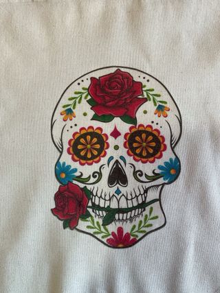 Bolso Tote Calavera Flores