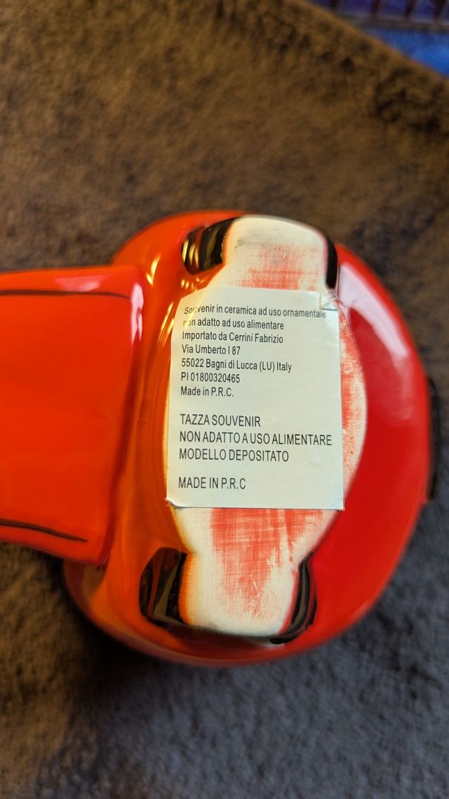 Portavaso Ceramica Vespa Rossa Bologna