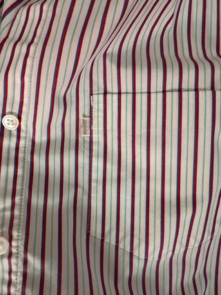 Camisa Levi's Mujer Rayas Rojas y Blancas