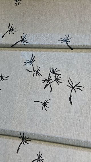 Estor con estampado de diente de león