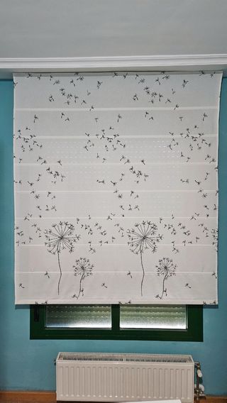 Estor con estampado de diente de león